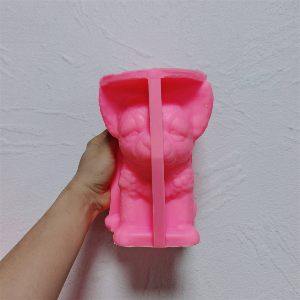 A detailed Chihuahua Puppy Candle Mould silicone candle mould by MYKA Candles and Moulds, perfect for candle making, soap moulds, and resin moulds.