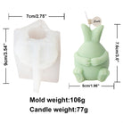 Close-up of the Choc Egg Bunny Candle Moulds silicone candle mould by MYKA Candles and Moulds for soy wax, soap moulds, and baking mould hobbyists.