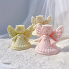 A Christmas Angel Silicone Candle Mould silicone candle mold by MYKA Candles and Moulds, the perfect multipurpose tool for soap, resin, and cake mould casting.