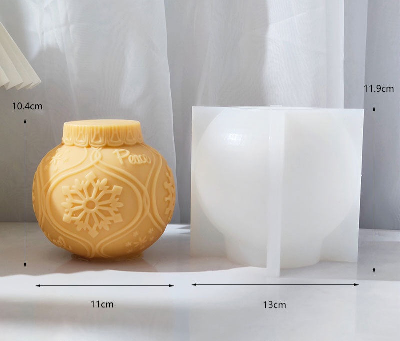 A high-performance Christmas Bauble Silicone Candle Moulds silicone candle mold from MYKA Candles and Moulds for resin art and professional baking mould use.