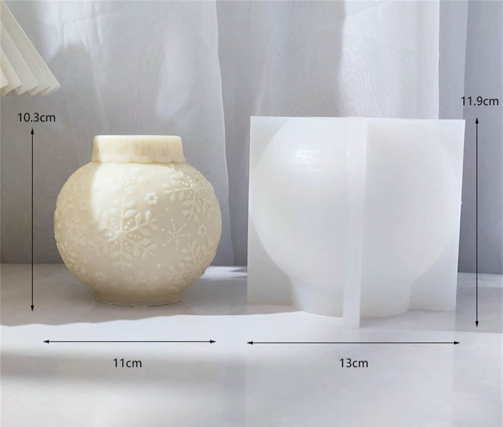 Precision-designed Christmas Bauble Silicone Candle Moulds silicone candle mold by MYKA Candles and Moulds for resin moulds and gourmet cake mould designs.