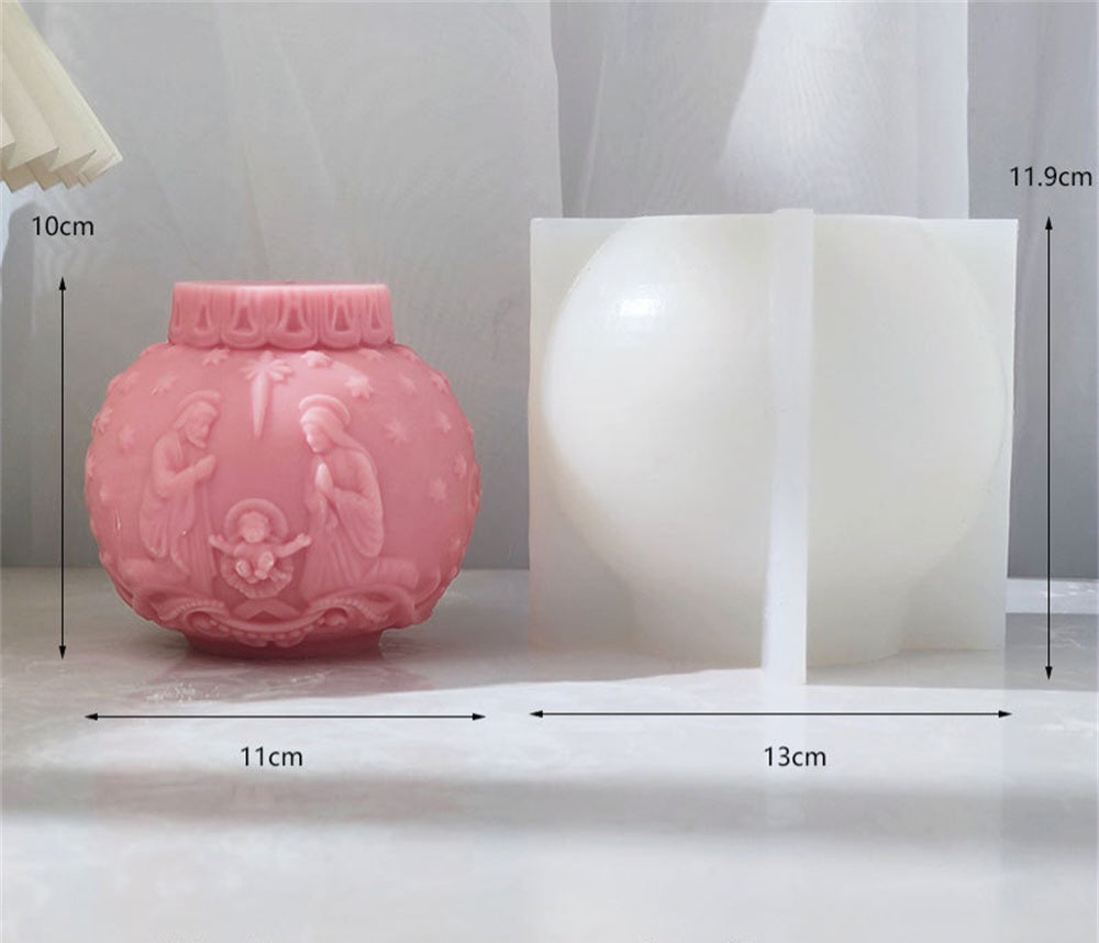 Durable Christmas Bauble Silicone Candle Moulds silicone candle mould by MYKA Candles and Moulds, ideal for resin moulds, soap moulds, and cake mould creations.