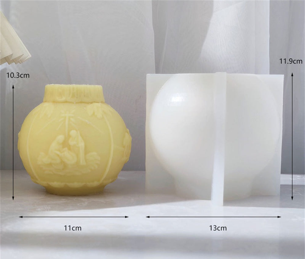 The Christmas Bauble Silicone Candle Moulds silicone candle mould by MYKA Candles and Moulds, a must-have for resin moulds and DIY baking mould enthusiasts.