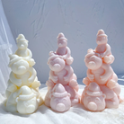 The flexible Christmas Bears Silicone Candle Moulds silicone candle mould by MYKA Candles and Moulds, suitable for soap moulds and food-grade cake mould use.