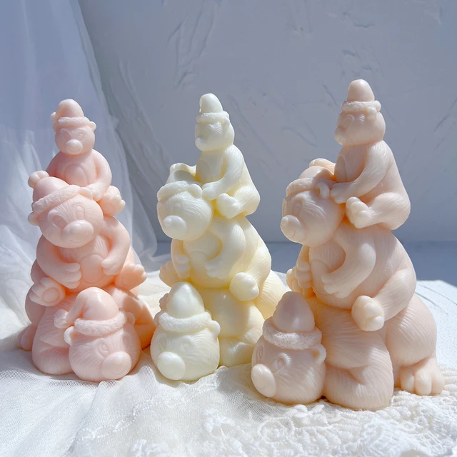 The Christmas Bears Silicone Candle Moulds silicone candle mould from MYKA Candles and Moulds, a professional supply for candle, soap, and baking moulds.