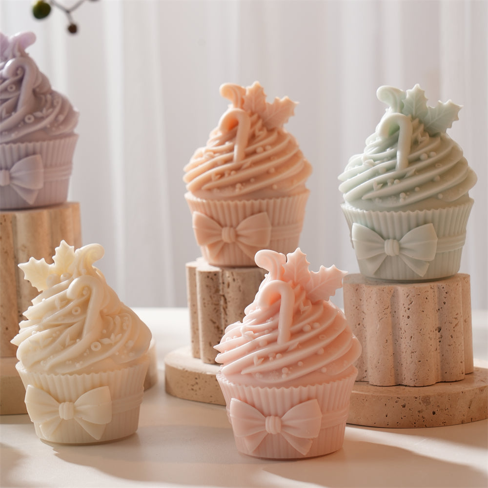A versatile Christmas Cupcake Silicone Candle Mould silicone candle mould by MYKA Candles and Moulds, suitable for resin moulds and decorative cake mould shapes.