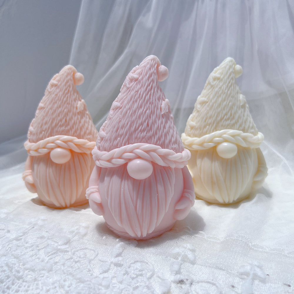 A versatile Christmas Gnome Candle Mould silicone candle mould by MYKA Candles and Moulds, suitable for resin moulds and decorative cake mould shapes.