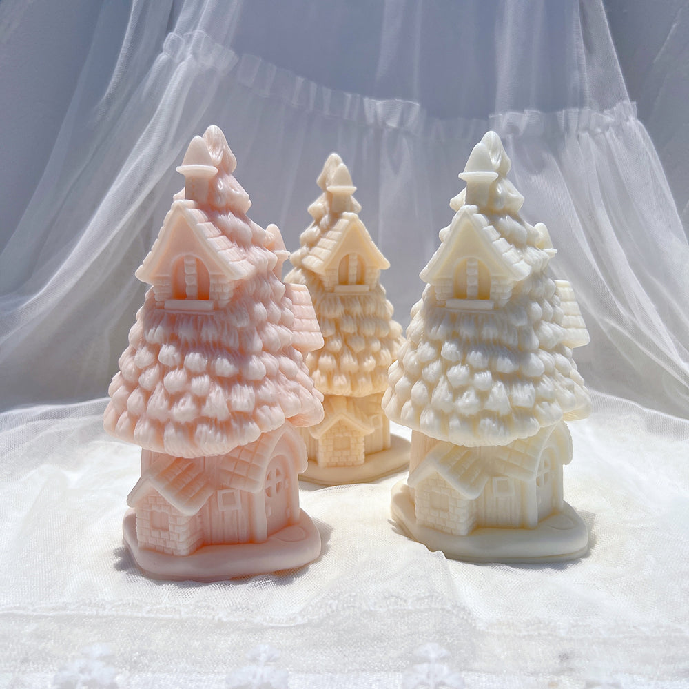 The Christmas Hut Candle Mould silicone candle mould from MYKA Candles and Moulds, a professional supply for candle, soap, and baking moulds.