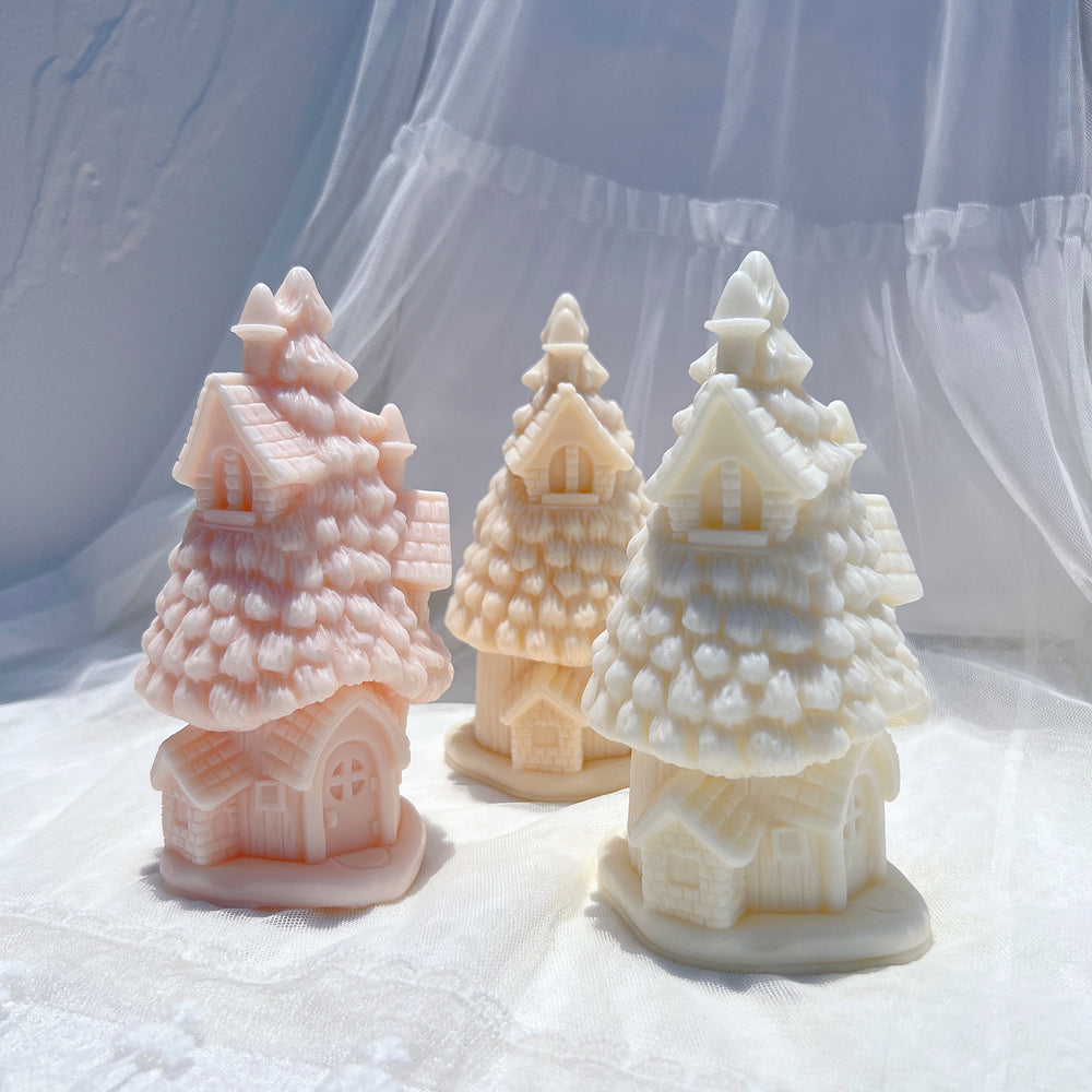 Durable Christmas Hut Candle Mould silicone candle mould by MYKA Candles and Moulds, ideal for resin moulds, soap moulds, and cake mould creations.