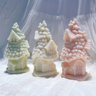 A Christmas Hut Candle Mould silicone candle mold by MYKA Candles and Moulds, designed for easy release in soap, resin, and cake mould casting.