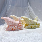 A heat-resistant Christmas Sleigh Candle Mould silicone candle mould by MYKA Candles and Moulds, ideal for soap, resin, and baking mould applications.