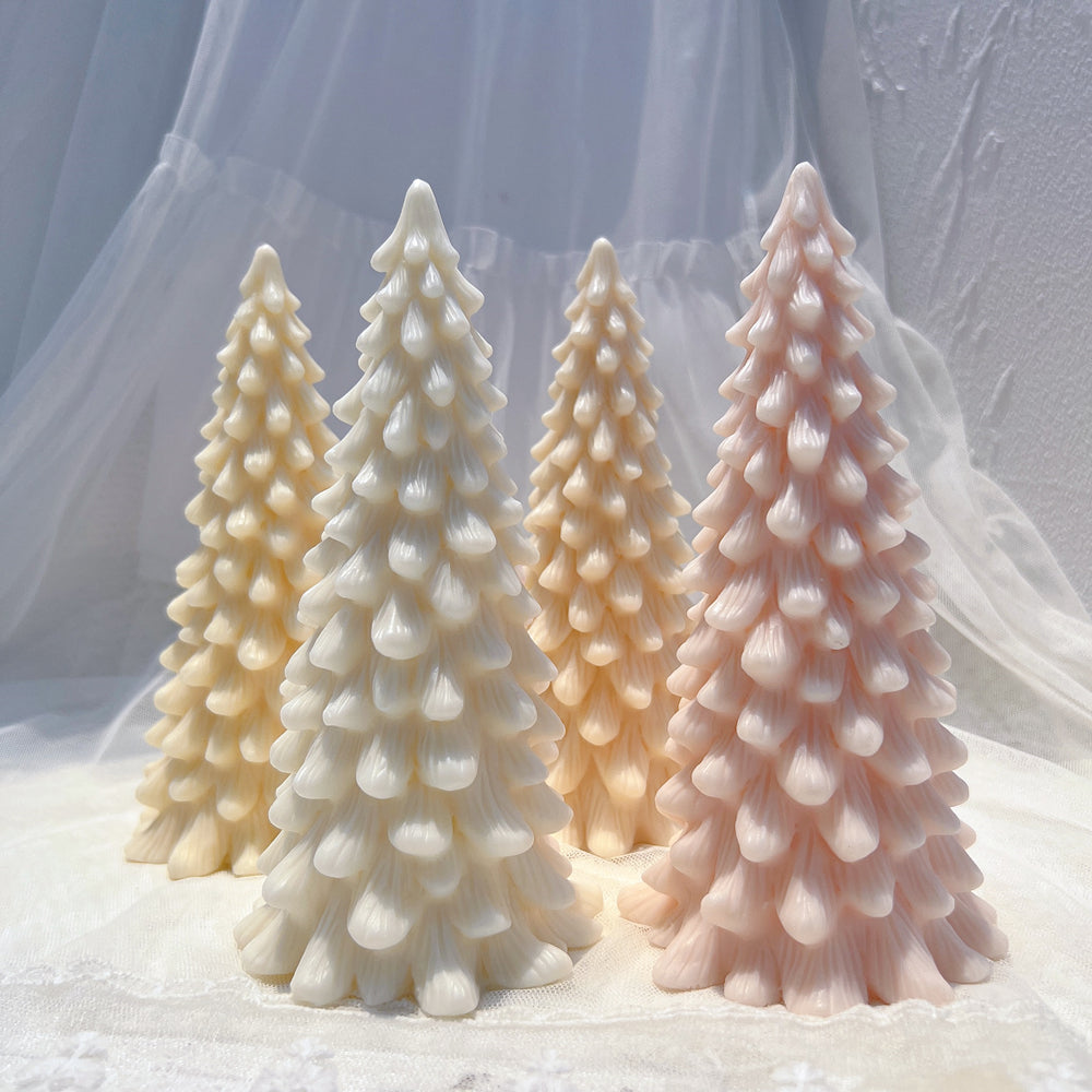 Professional Christmas Tree Candle Mould silicone candle mould by MYKA Candles and Moulds, also used for resin moulds and baking mould designs.