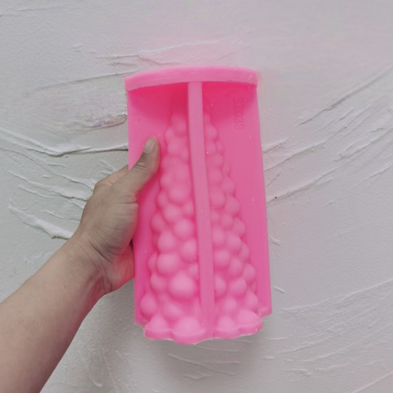 A detailed Christmas Tree Candle Mould silicone candle mould by MYKA Candles and Moulds, perfect for candle making, soap moulds, and resin moulds.