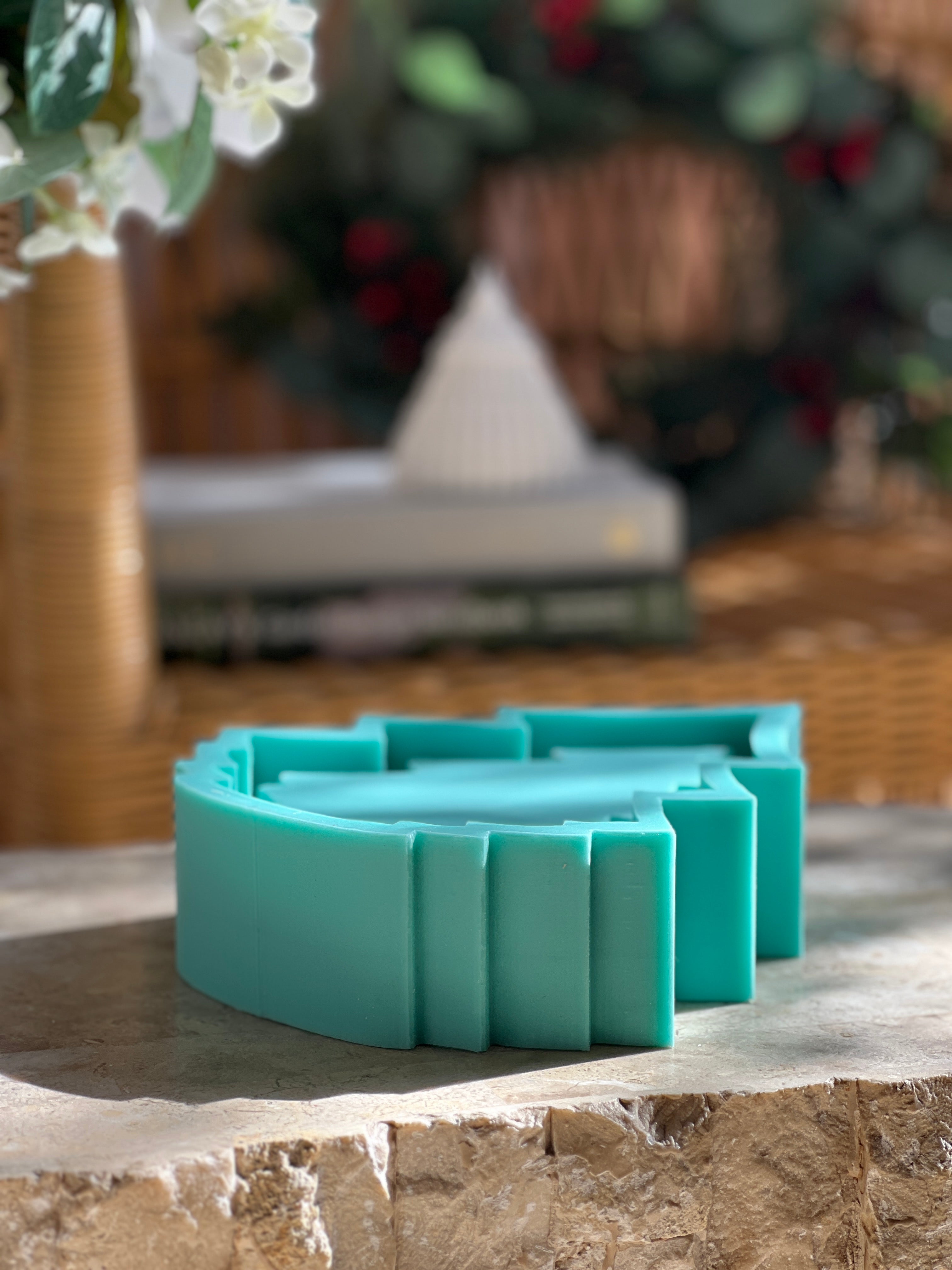 Durable Christmas Tree Vessel Mould silicone candle mould by MYKA Candles and Moulds, ideal for flower pot moulds and candle jars.