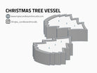 A high-performance Christmas Tree Vessel Mould silicone candle mold from MYKA Candles and Moulds for resin art and vessel making.