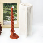The Christmas Twisted Pillar Silicone Candle Moulds silicone candle mould by MYKA Candles and Moulds, a must-have for resin moulds and DIY baking mould enthusiasts.