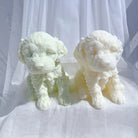 Close-up of the Cockapoo Puppy Candle Mould silicone candle mould by MYKA Candles and Moulds for soy wax, soap moulds, and baking mould hobbyists.