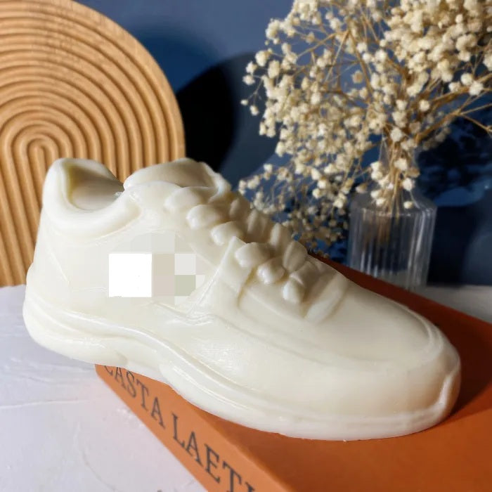 A detailed Coco Sneaker Candle Mould silicone candle mould by MYKA Candles and Moulds, perfect for candle making, soap moulds, and resin moulds.