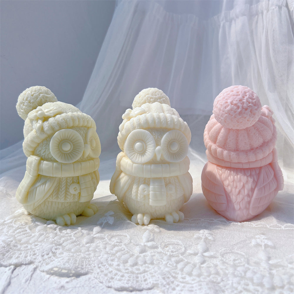 A versatile Cosy Owl Candle Mould silicone candle mould by MYKA Candles and Moulds, suitable for resin moulds and decorative cake mould shapes.
