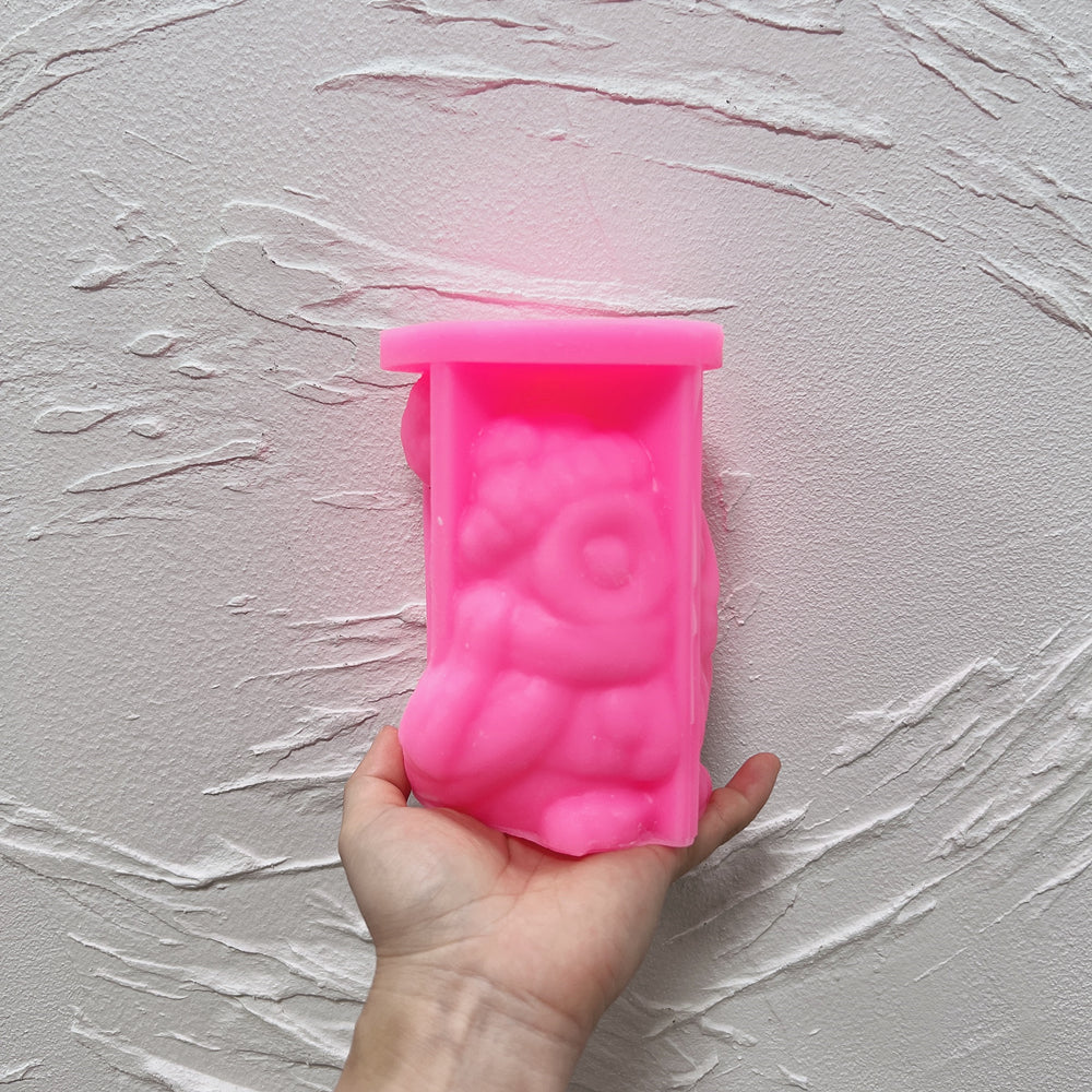 The Cosy Owl Candle Mould silicone candle mould by MYKA Candles and Moulds, perfect for small business candle, soap, and cake mould production.