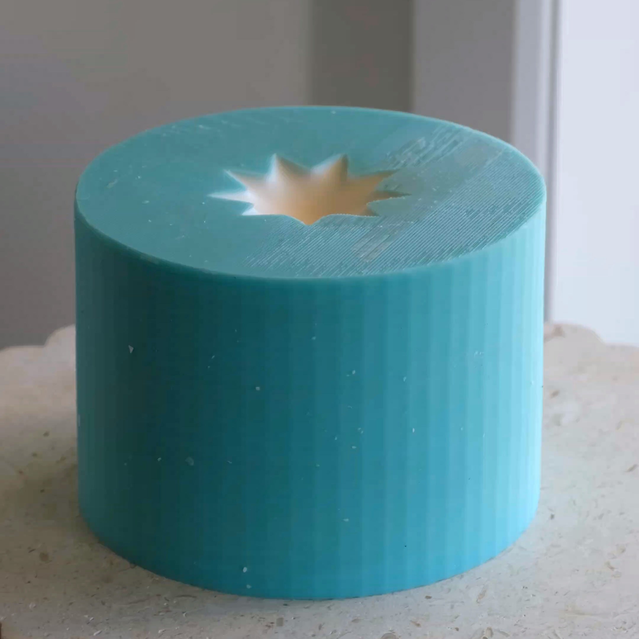 The Crystal Candle Mould silicone candle mould by MYKA Candles and Moulds, a top choice for artistic resin moulds and baking moulds.