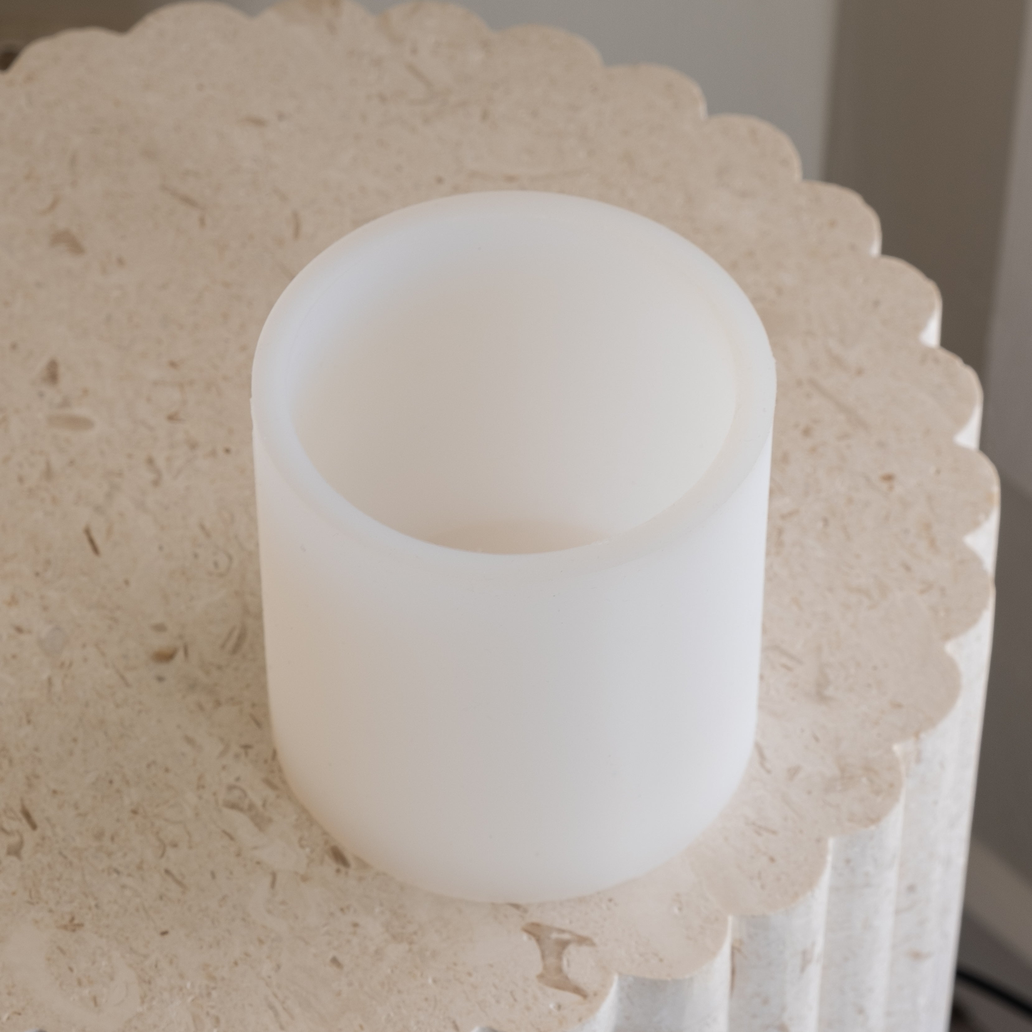 Crafting with the Custom Candle Wax Refill Silicone Candle Mould silicone candle mould by MYKA Candles and Moulds, also used for soap, resin, and cake moulds.