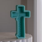 Professional Customisable Christening Cross Candle Mould silicone candle mould by MYKA Candles and Moulds, also used for resin moulds and baking mould designs.
