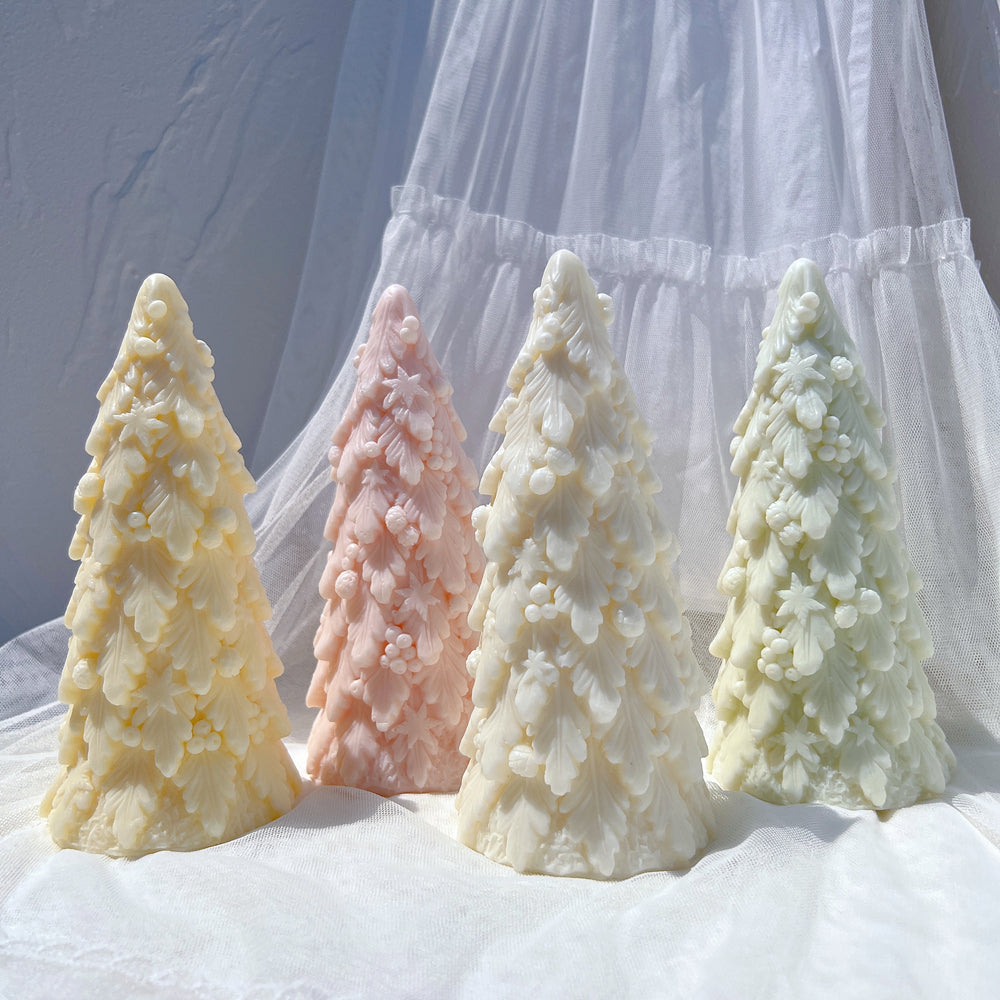 The Decorated Christmas Tree Candle Mould silicone candle mould by MYKA Candles and Moulds, optimized for professional candle, soap, and cake moulds.