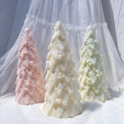 Professional Decorated Christmas Tree Candle Mould silicone candle mould by MYKA Candles and Moulds, also used for resin moulds and baking mould designs.