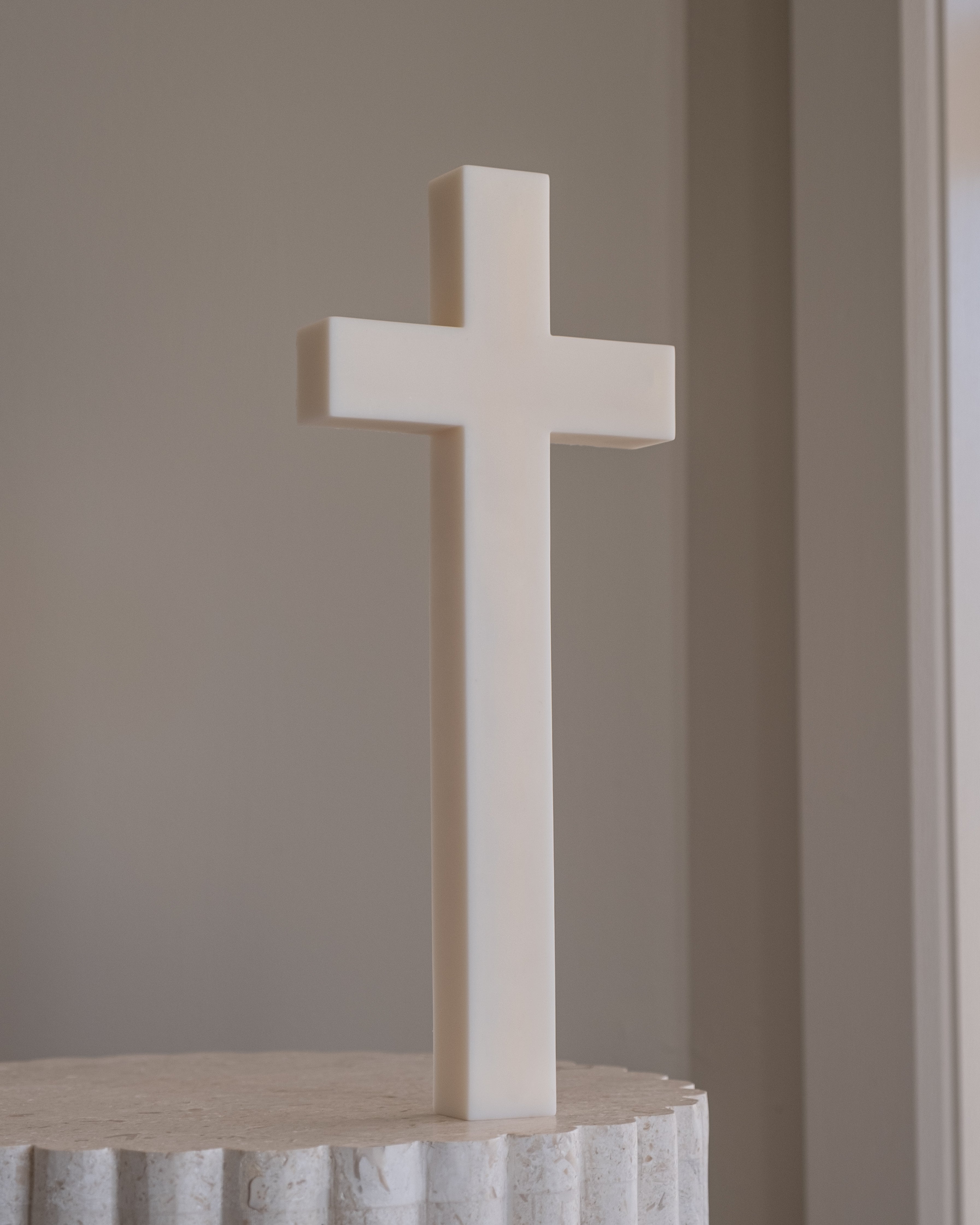 A Divine Cross Silicone Candle Mould silicone candle mold by MYKA Candles and Moulds, the perfect multipurpose tool for soap, resin, and cake mould casting.