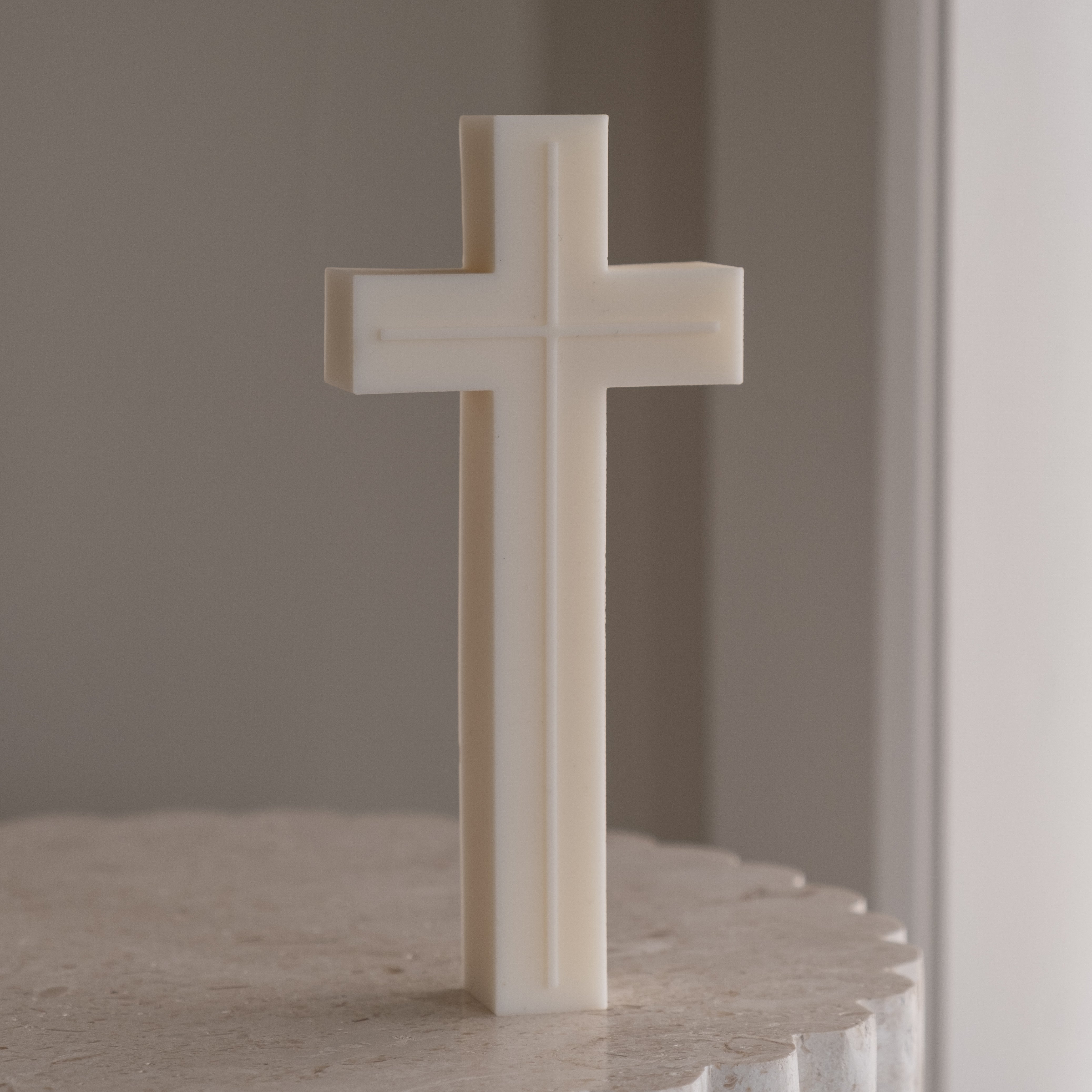The Divine Cross Silicone Candle Mould silicone candle mould by MYKA Candles and Moulds, a top choice for artistic resin moulds and baking moulds.
