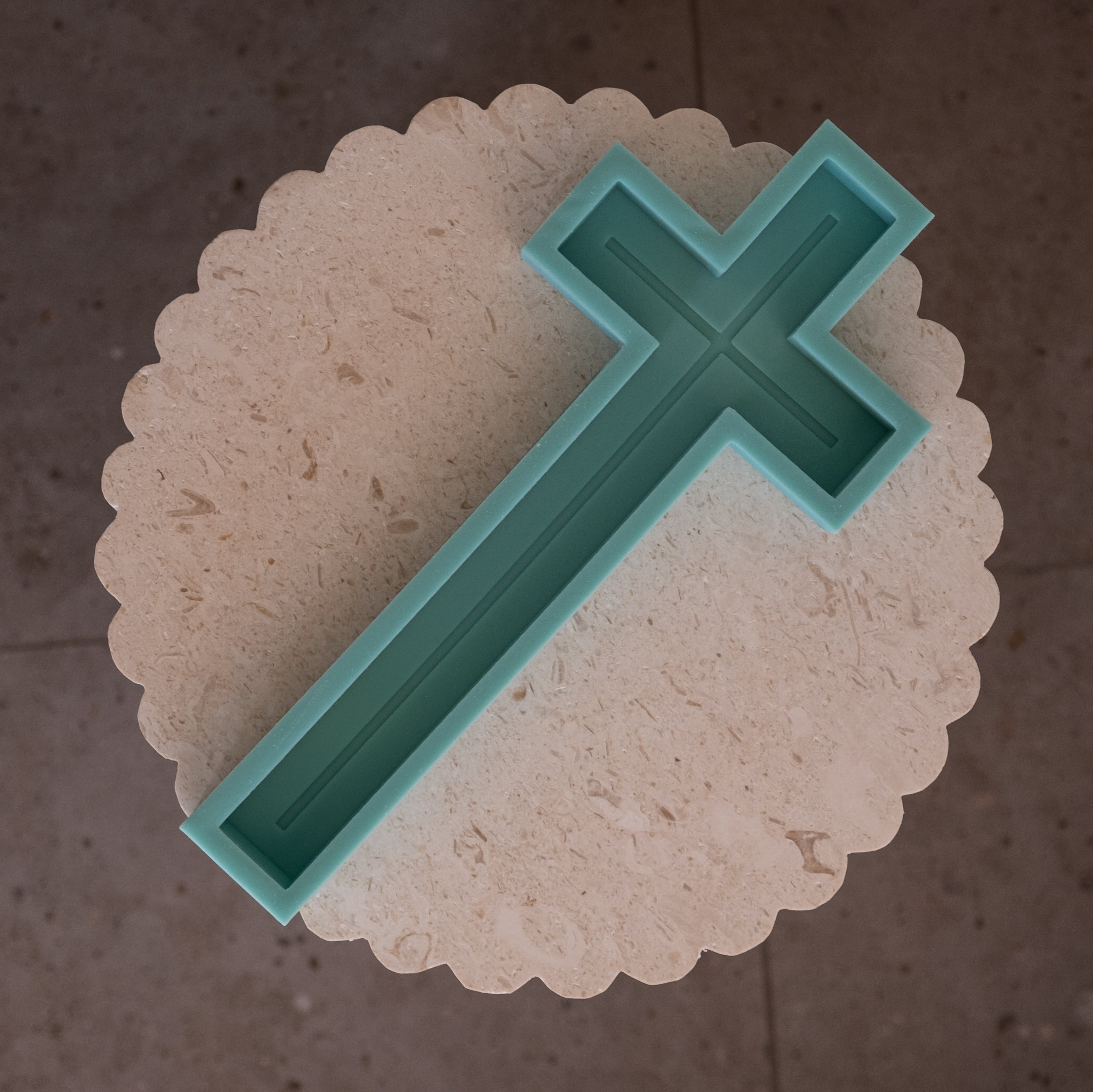 The Divine Cross Silicone Candle Mould silicone candle mould by MYKA Candles and Moulds, a top choice for artistic resin moulds and baking moulds.