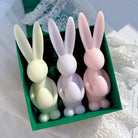 An intricate Easter Bunny Candle Moulds silicone candle mold by MYKA Candles and Moulds, designed for aesthetic candles and resin moulds.