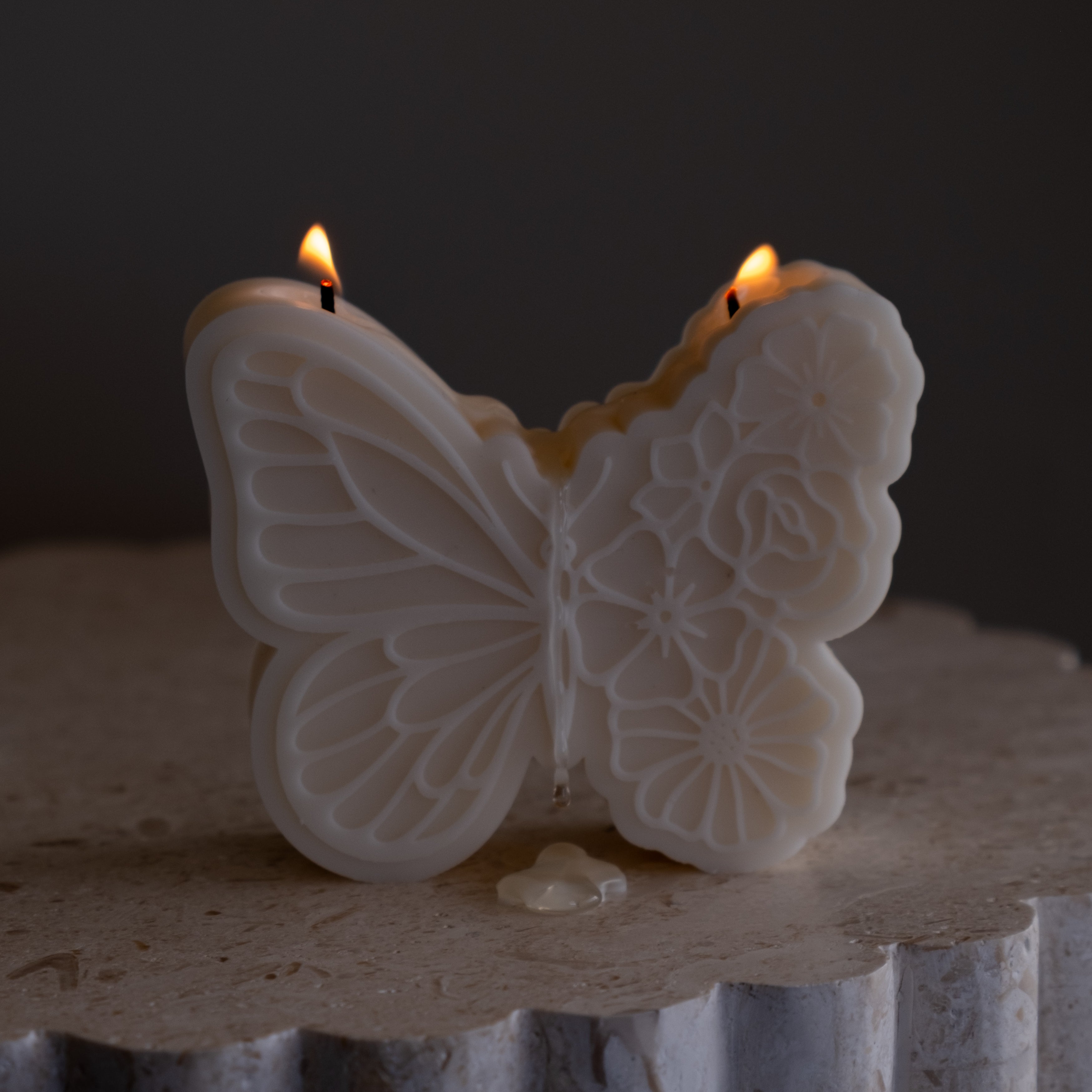 The Floral Butterfly Candle Mould silicone candle mould by MYKA Candles and Moulds, a must-have for resin moulds and DIY baking mould enthusiasts.