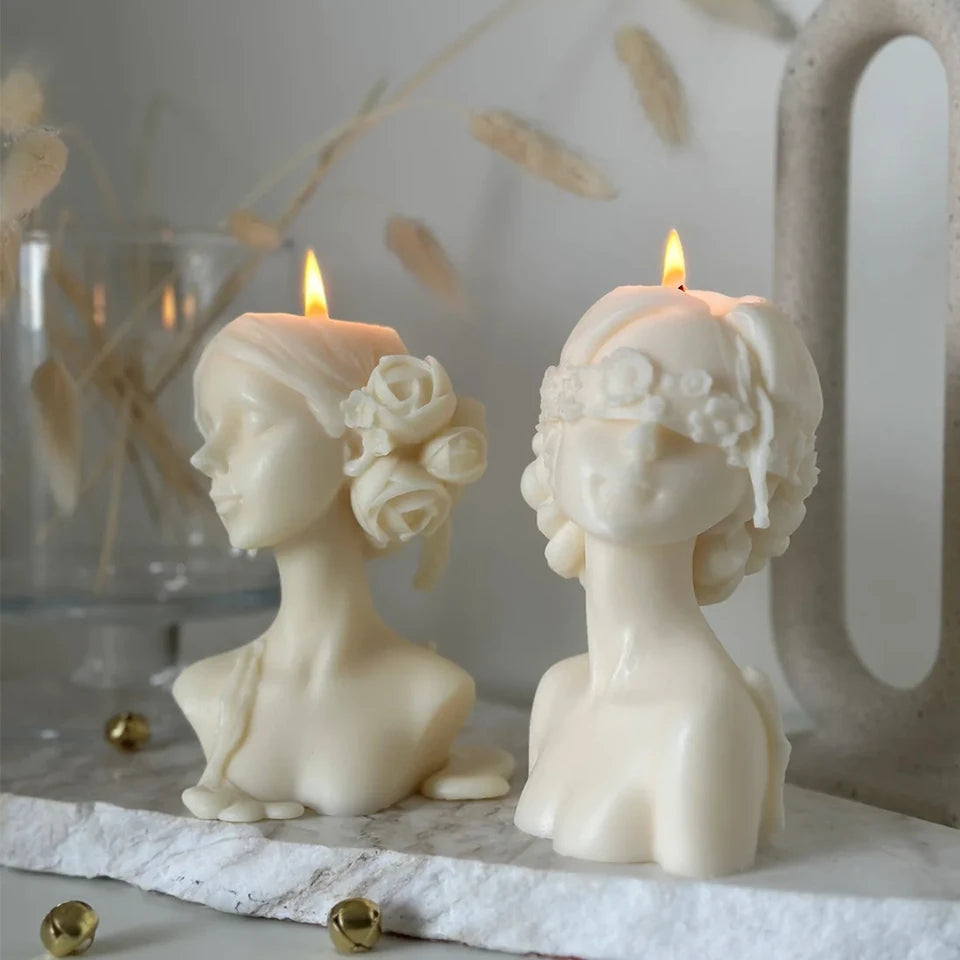 The Flower Princess Candle Moulds silicone candle mould by MYKA Candles and Moulds, a must-have for resin moulds and DIY baking mould enthusiasts.