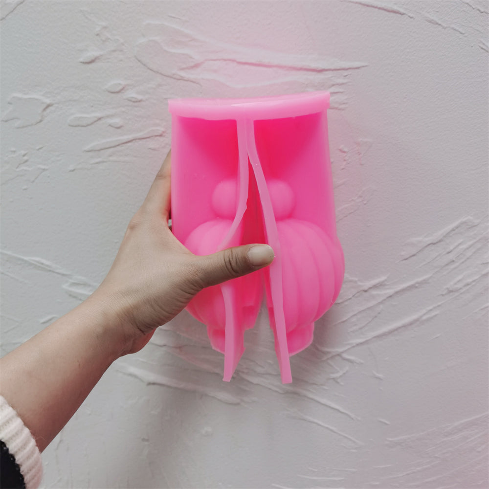 Durable Fluidform Ribbed Vase Moulds silicone candle mould by MYKA Candles and Moulds, ideal for flower pot moulds and candle jars.