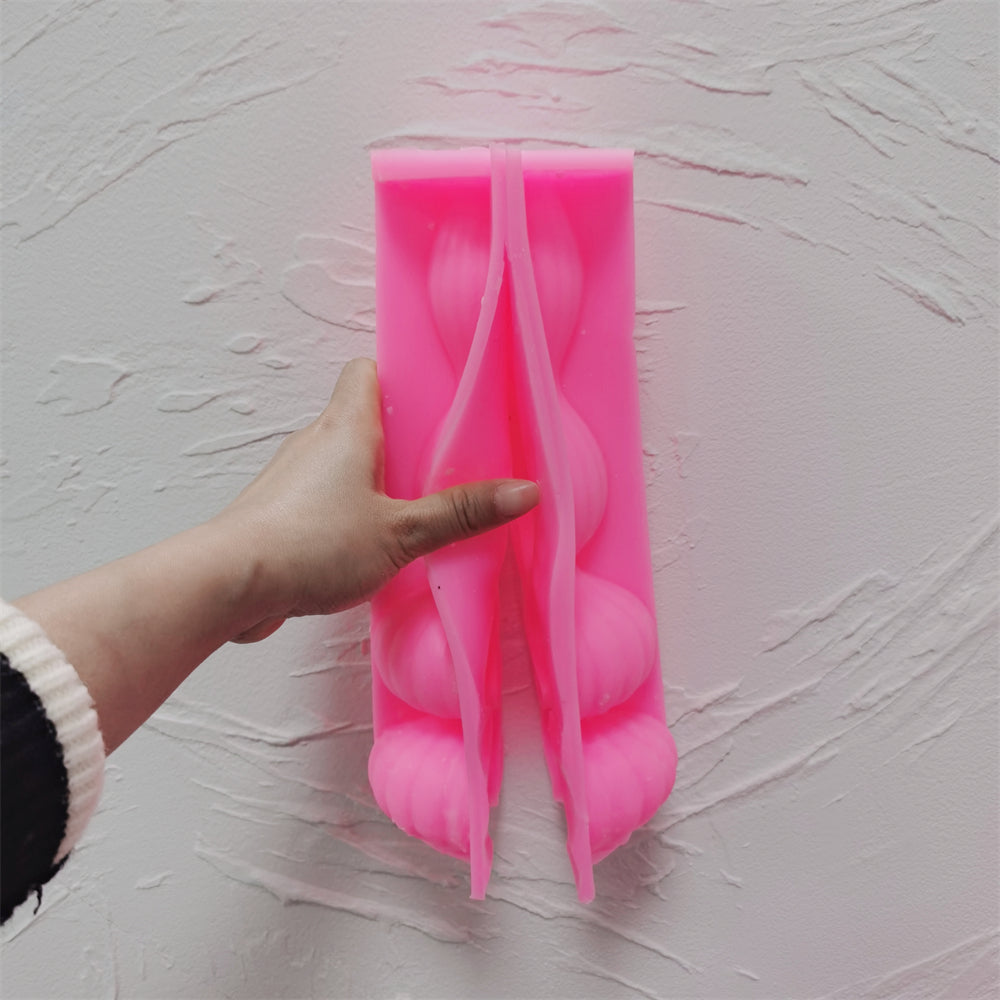 A high-performance Fluidform Ribbed Vase Moulds silicone candle mold from MYKA Candles and Moulds for resin art and vessel making.