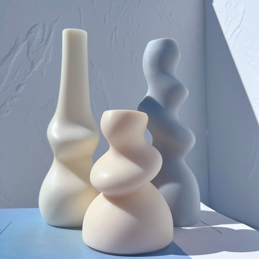 The Fluidform Vase Moulds silicone candle mould from MYKA Candles and Moulds, a professional supply for vessel casting and candle making.