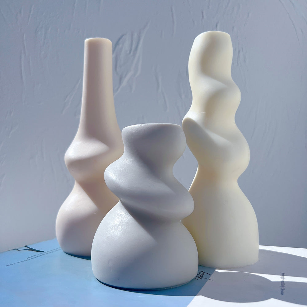 The Fluidform Vase Moulds silicone candle mould by MYKA Candles and Moulds, a top choice for luxury vessel moulds and candle moulds.