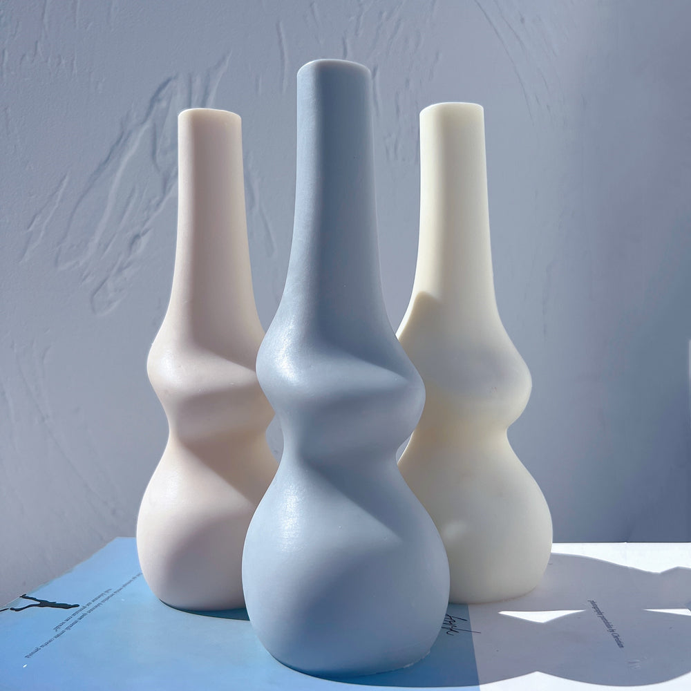 A detailed Fluidform Vase Moulds silicone candle mould by MYKA Candles and Moulds, perfect for casting concrete vessels and resin moulds.