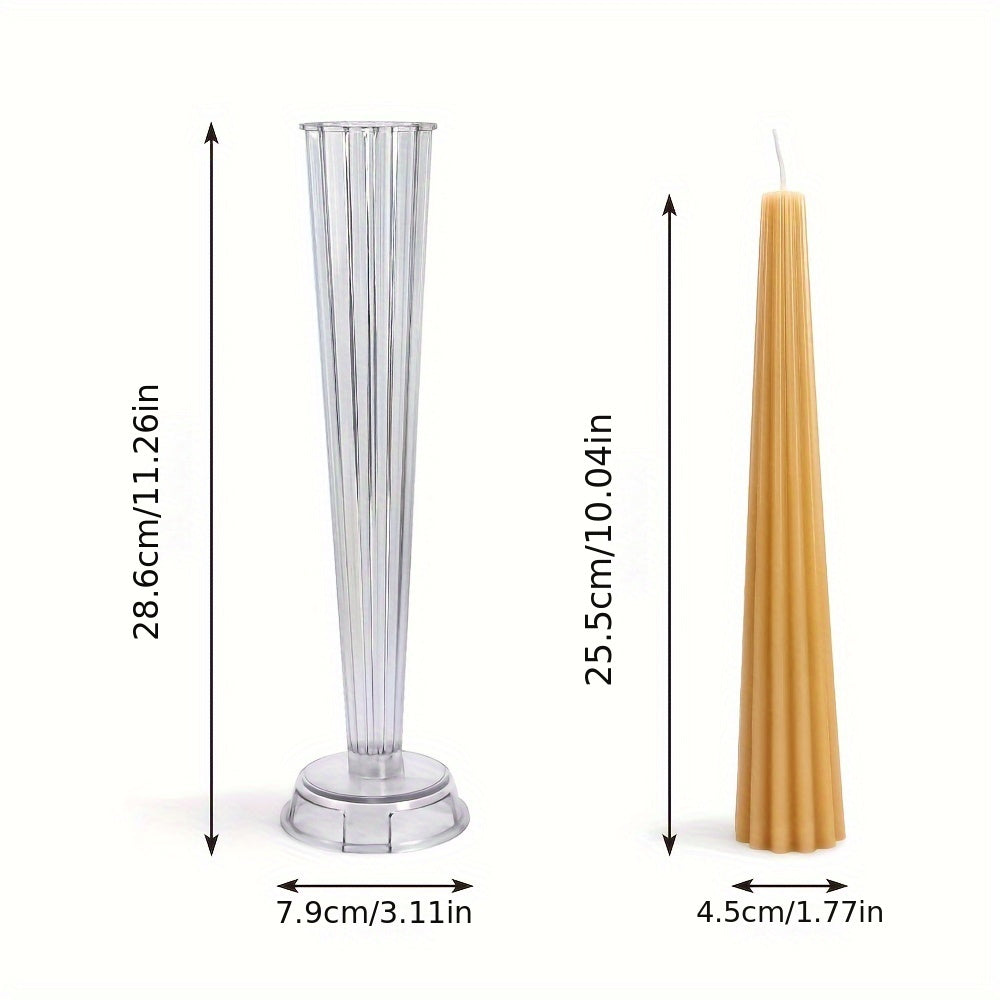 The Fluted Taper Candle Mould silicone candle mould by MYKA Candles and Moulds, a must-have for resin moulds and DIY baking mould enthusiasts.