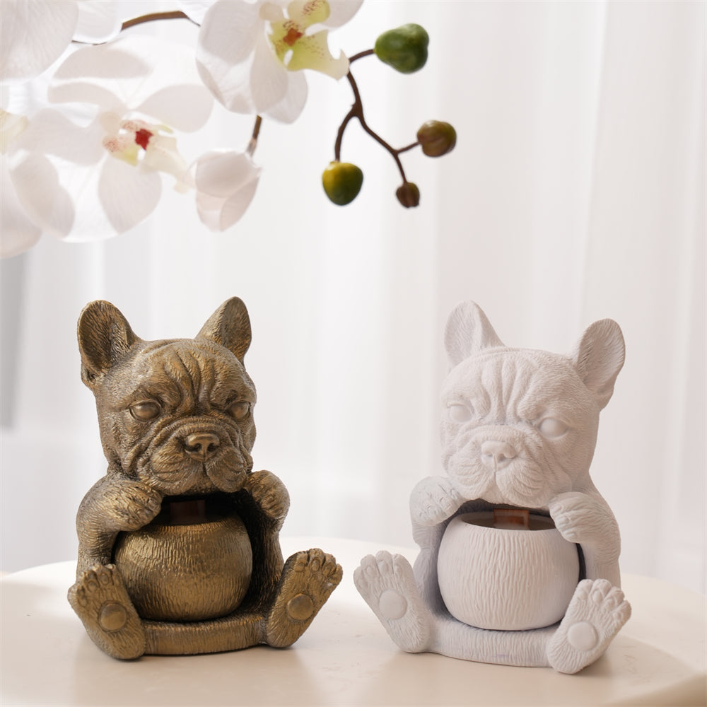 Durable French Bulldog Vessel Mould silicone candle mould by MYKA Candles and Moulds, ideal for flower pot moulds and candle jars.
