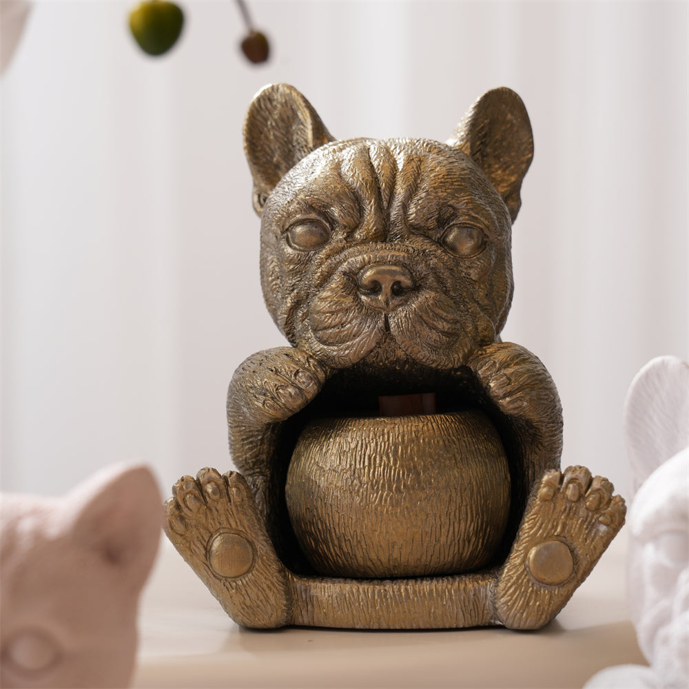 The French Bulldog Vessel Mould silicone candle mould from MYKA Candles and Moulds, a professional supply for vessel casting and candle making.
