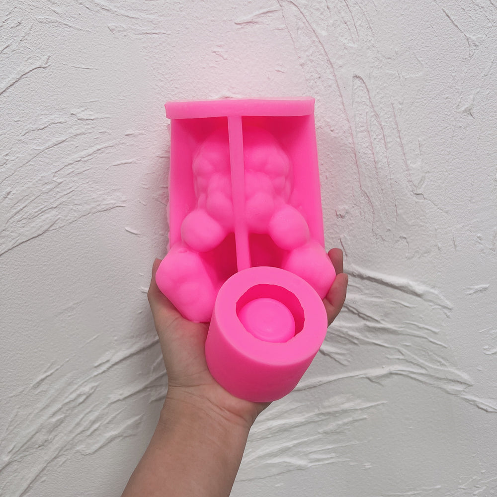 The French Bulldog Vessel Mould silicone candle mould by MYKA Candles and Moulds, a top choice for luxury vessel moulds and candle moulds.