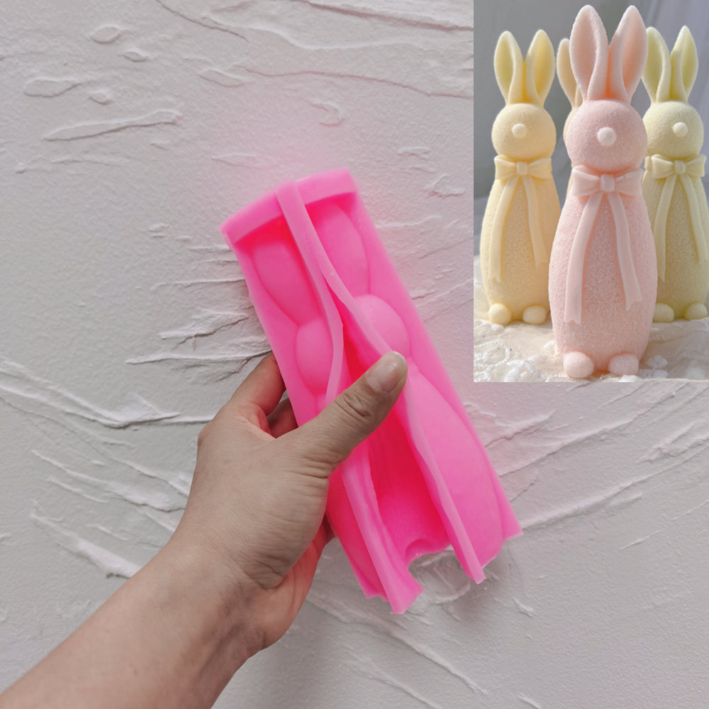 A detailed Fuzzy Bunny Candle Moulds silicone candle mould by MYKA Candles and Moulds, perfect for candle making, soap moulds, and resin moulds.