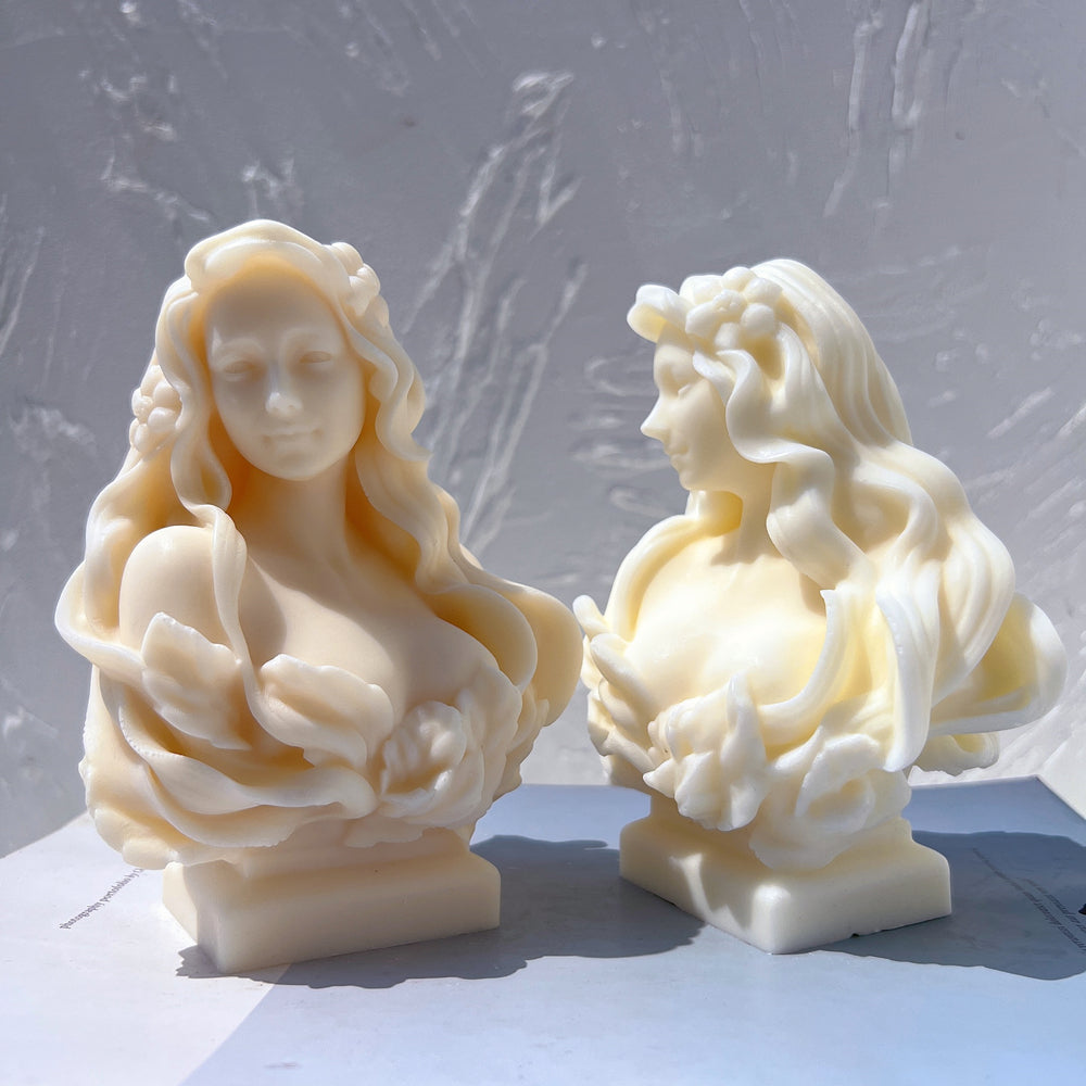 Close-up of the Gaia Candle Mould silicone candle mould by MYKA Candles and Moulds for soy wax, soap moulds, and baking mould hobbyists.