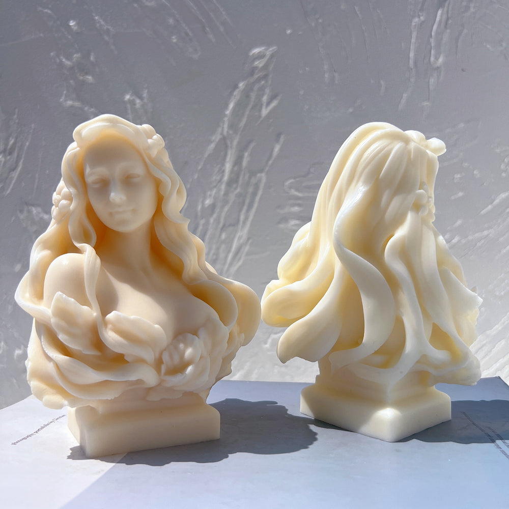 Crafting with the Gaia Candle Mould silicone candle mould by MYKA Candles and Moulds, also used for soap, resin, and cake moulds.