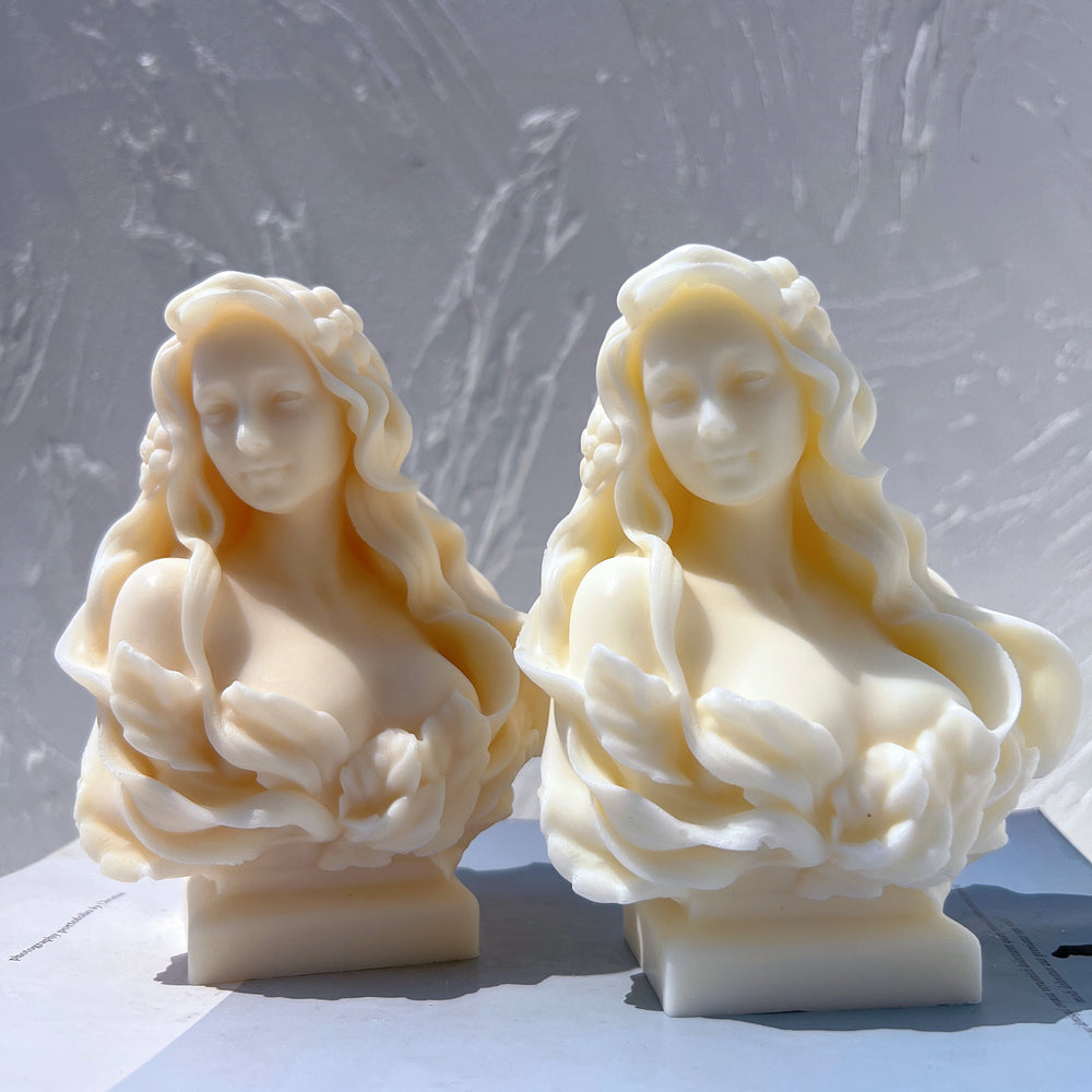 An intricate Gaia Candle Mould silicone candle mold by MYKA Candles and Moulds, designed for aesthetic candles and resin moulds.
