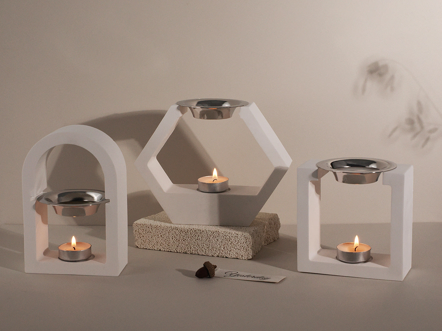 A Geometric Wax Melt Burner Candle Moulds silicone candle mold by MYKA Candles and Moulds, designed for easy release in soap, resin, and cake mould casting.