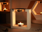 An aesthetic Geometric Wax Melt Burner Candle Moulds silicone candle mould from MYKA Candles and Moulds, perfect for soap, resin, and cake mould art.